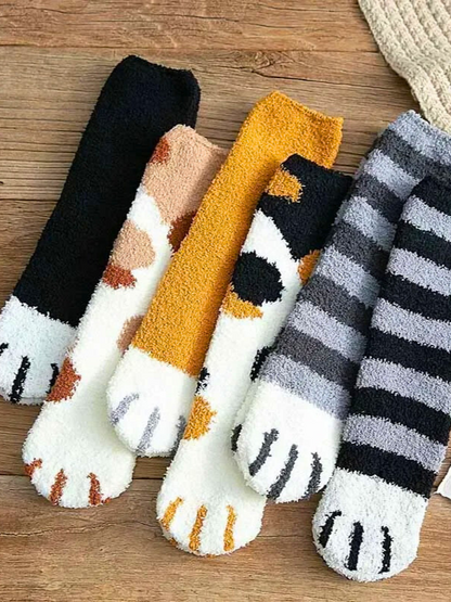 6-Pair Animal Paw Socks