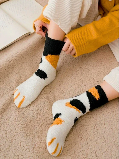 6-Pair Animal Paw Socks