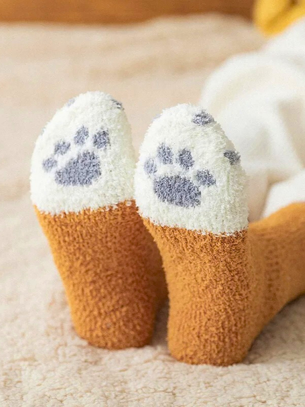 6-Pair Animal Paw Socks