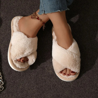 Velvet Cross Slippers