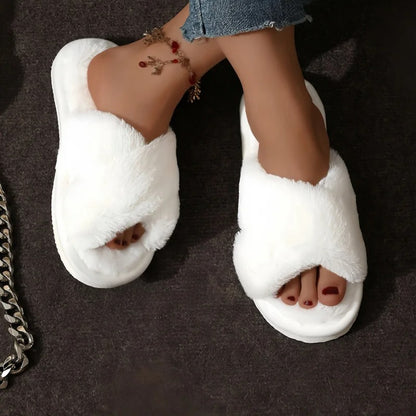 Velvet Cross Slippers