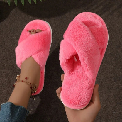 Velvet Cross Slippers