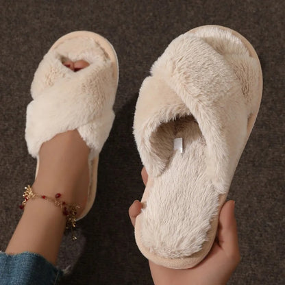 Velvet Cross Slippers