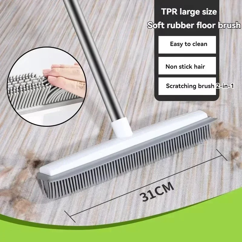 Rubber Broom Carpet Rake